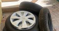3 Subaru G4 195/65/R15 tyres with steel rims for sale
