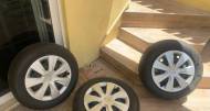 3 Subaru G4 195/65/R15 tyres with steel rims for sale
