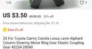 column steering motor ring gear elastic coupling for sale
